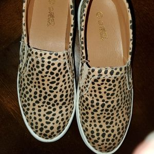 Brand new Never Worn Animal Print Slip on Shoes